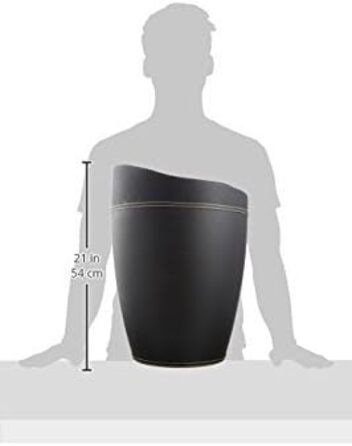 WENKO табурет для ванної кімнати Candy з місцем для зберігання, чорний, ABS-пластик, 20 л, Ø 36 x 50,5 см