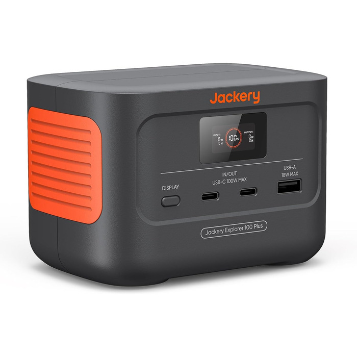 Jackery Explorer 100 Plus: портативна електростанція з LiFePO4 акумулятором 99Wh, 128W, 3 порти, для подорожей та надзвичайних ситуацій