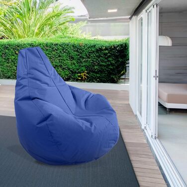 ОГОЛОШЕННЯ. CON Outdoor & Indoor Beanbag Gamer з наповнювачем з бісеру EPS, пуф, крісло для відпочинку, подушка для сидіння, подушка для підлоги, крісло-мішок, 225 л (синій)
