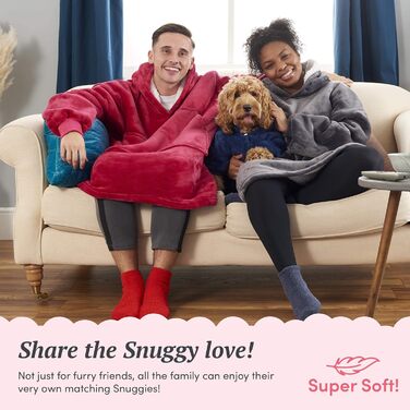 Светр для собак Snuggy - пухнаста шерсть із застібкою на застібку для маленьких-середніх собак, темно-синій XXL