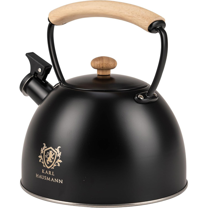 Чайник електричний KARL HAUSMANN Induktion 2.5L з авто-свистком, з нержавіючої сталі для всіх типів плит