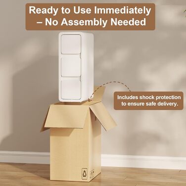 Нічний столик AQIMUELE з 2 шухлядами, білий, 30 см, без встановлення, з обшивкою з екошкіри, для спальні/вітальні