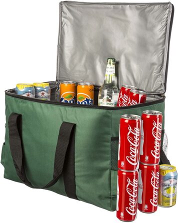 Товари Гаджети Велика ізольована сумка для пікніка об'ємом 45 літрів, сумка-холодильник XXL, сумка-холодильник для кемпінгу, подорожей, відпочинку