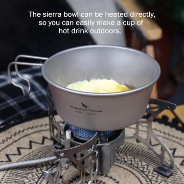 Титанова миска 520 мл Чаша Sierra Bowl Кемпінгова кружка з кришкою та підвісною ручкою Відкритий горщик Похідний портативний чашка Посуд Легкий кемпінговий посуд Набір для приготування їжі Ti1098T (350 мл 520 мл Ti1099t)