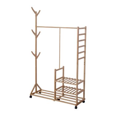 Підставка для одягу Relaxdays з полицею для взуття та гачками