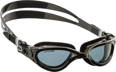 Плавальні окуляри Cressi Flash преміум-класу для дорослих із захистом від запотівання і 100 захисту від ультрафіолету універсальний чорний / сірий-копчені лінзи