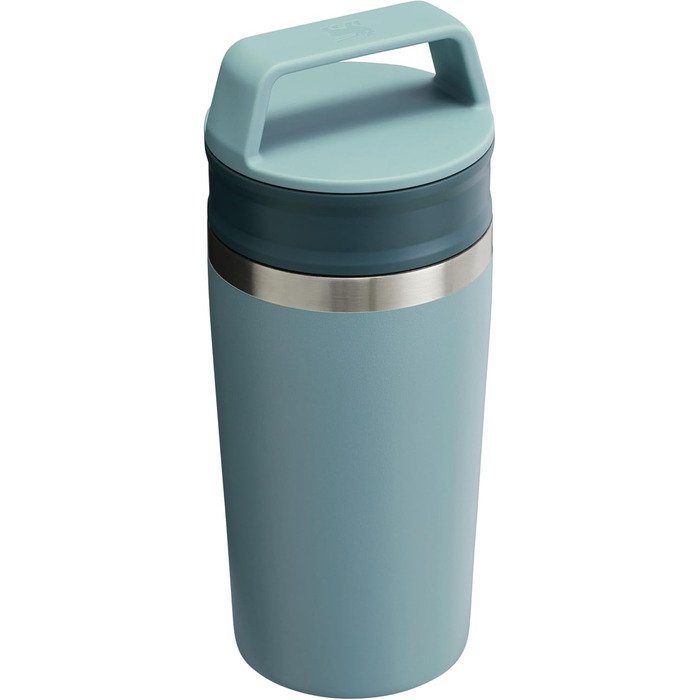 Термокружка Stanley Cafe To Go з нержавіючої сталі - 0.35L, Shale (Підтримує 4 години тепла, 5 годин холоду, для кави, з ручкою, миється в посудомийній машині)