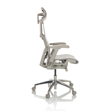 Офісний крісло / Крісло для керівника POFIT G GEN2 з сітчастою спинкою, світло-сірого кольору, hjh OFFICE