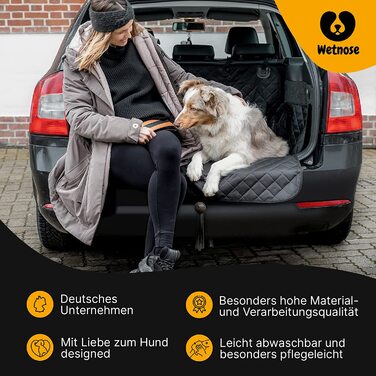 Захисний чохол для багажника з мокрим носом для собак з захистом від бризок-Водонепроникний і не вимагає особливого догляду автомобільний чохол для собак з сумкою для зберігання-Килимок для захисту багажника автомобіля для собак з захистом від бампера