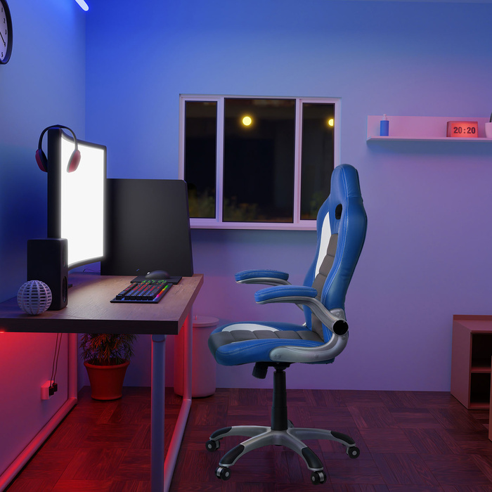 Ігрове крісло / Офісне крісло GAME SPORT синій / чорний hjh OFFICE