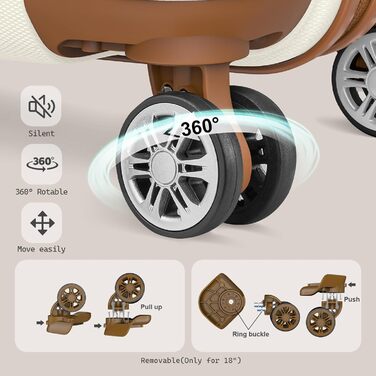 Набір валіз Melalenia 3 в 1: жорсткий корпус, легкі, з TSA замком та 4 колесами. Ідеальний для подорожей, включає рюкзак. Білий.