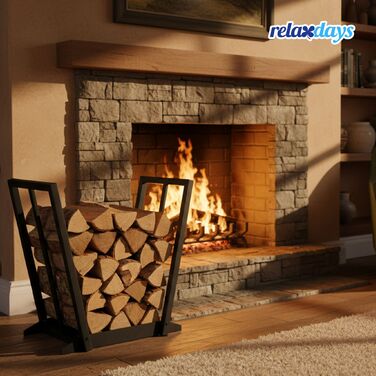 Стильна полиця для дров Relaxdays у формі V