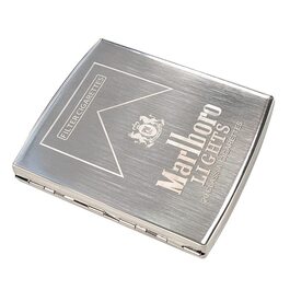 Портсигар RWXCOW металевий для 20 сигарет 8,3х9,5 см сріблястий