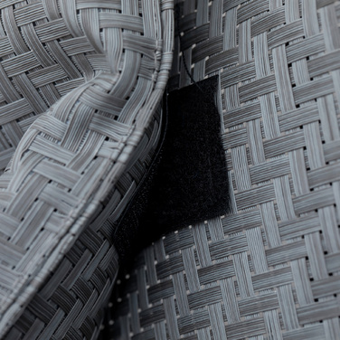 Крісло-гойдалка, шезлонг з підголовником для саду, маятникове крісло, витримує до 160 кг, Textilene, сірий колір, розмір 61 x 160 x 79 см