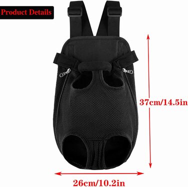 Рюкзак для домашніх тварин Xocome нейлон L 37х26 см чорний