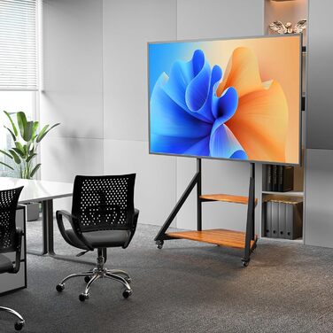 Стійка для телевізора Boden 65-100 дюймів з поличкою та колесами, VESA 800x600, до 100 кг