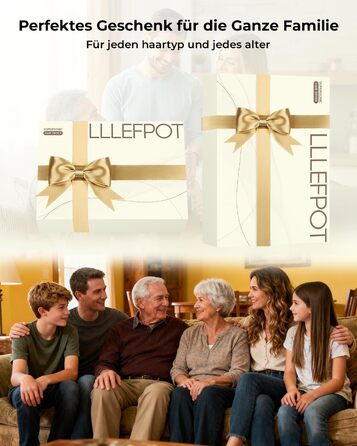 Професійний фен для волосся з дифузором та 5 насадками, іонний, 1600W, безщітковий мотор, низький рівень шуму, сріблясто-сірий