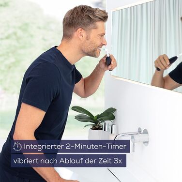 Електрична зубна щітка Beurer TB 50 з 3 програмами очищення, осцилюючо-імпульсна технологія, сенсор тиску, акумулятор на 45 днів