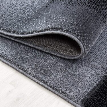 Килимок SIMPEX для вітальні сучасний кам'яний дизайн - кухонний килимок з коротким ворсом дуже м'який, простий у догляді для спальні, їдальні, дитячої кімнати - килимок для вітальні, що миється (240 x 340 см, чорний)
