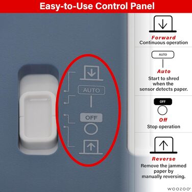 Шредер для документів Woozoo P8GCD, 8 листів, дерев'яний, перехресний ніж, кошик 8.9L, A4