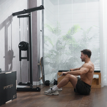 Тренажер Рудермасхін для тренувань, настінний фітнес-обладнання, кабельне тренажер для домашнього спортзалу, сталь, чорний