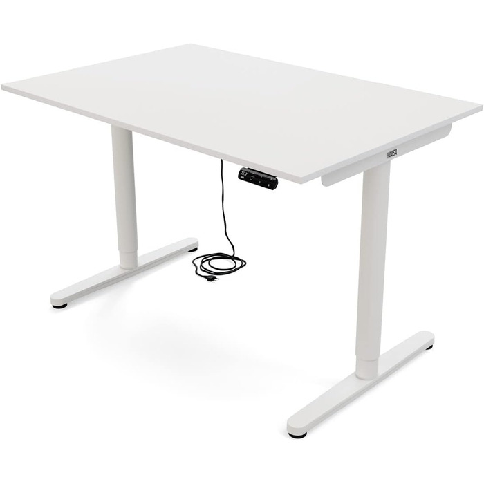 Дитяча парта Yaasa Desk Basic S, 120x70 см, з замком для ключів та USB-портом для зарядки, парта, що росте разом з дитиною (біла, 160 x 80 см)