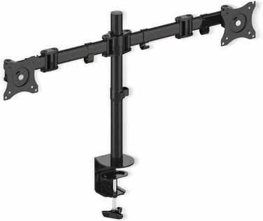 Кріплення для монітора PureMounts (2 монітори), 17-32 дюйми, до 8 кг, VESA 75/100, регульоване, чорне