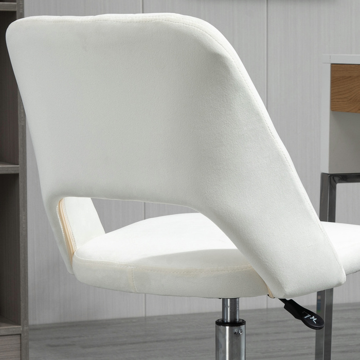 Поворотне крісло Vinsetto Beige, регульоване по висоті офісне крісло для вітальні та письмового столу, компактне, ергономічне та сучасне