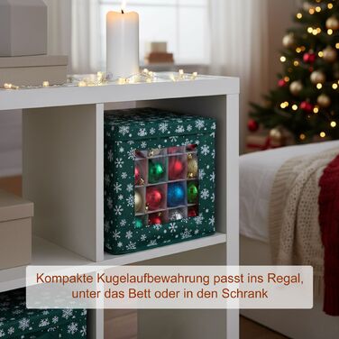 Набір з 3 коробок для зберігання новорічних кулічок Relaxdays