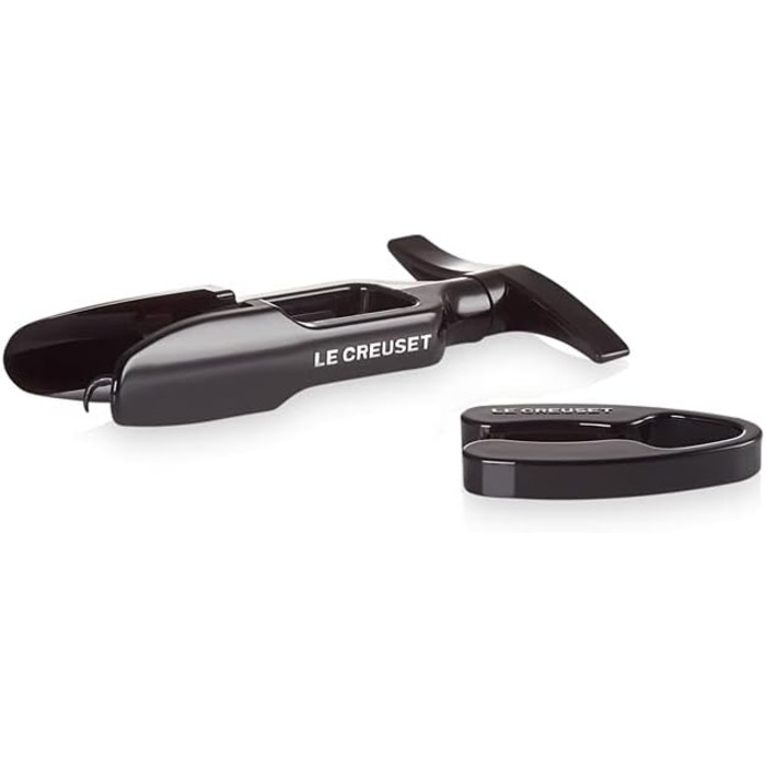 Набір Le Creuset GS100: відкривач пляшок з різаком для кришок, чорний, блискучий пластик