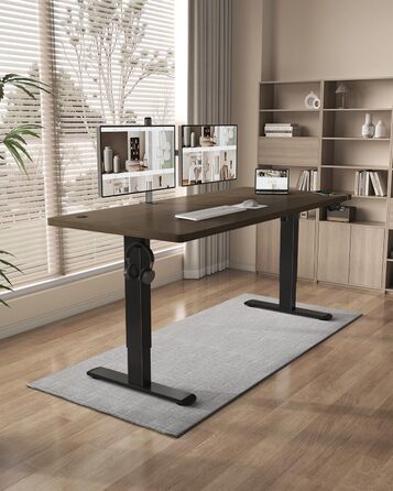 Регульований стіл Flamaker: електричний, з пам'яттю, для офісу, 180x80 см, колір горіх