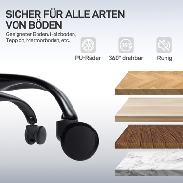 Крісло офісне HOMCOM ергономічне з роликами, сітчасте, з підтримкою попереку, комп'ютерне з підлокітниками, регульованою підголівником