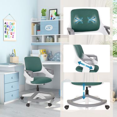 Дитяче крісло KID FLEX Mesh Тканина бензинова hjh OFFICE