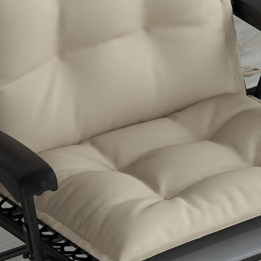 Набір з 2 подушок для шезлонга, водовідштовхувальні, розміром 50x116x5 см, бежевого кольору. Ідеально підходить для садових шезлонгів.