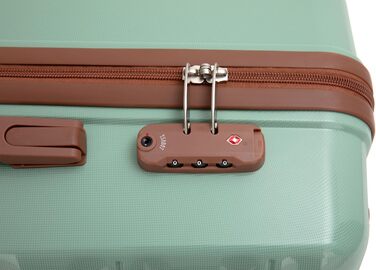 Набір валіз Travelhouse Ascona 5-в-1 (75/65/55 см) з TSA-замком, Spinner-колесами та аксесуарами, ABS+PC, темно-зелений