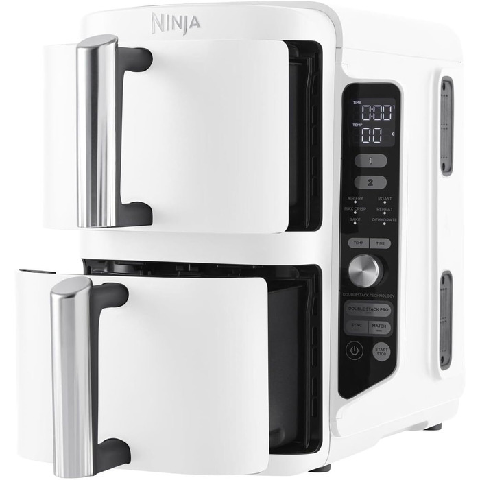 Двокамерна аерофритюрниця Ninja SL400EUWH Doppel XL, біла