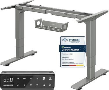 Електричний регульований стіл MAIDeSITe T2 Pro Plus сірий: 2 мотори, 4 пам'яті, нагадування про зміну положення