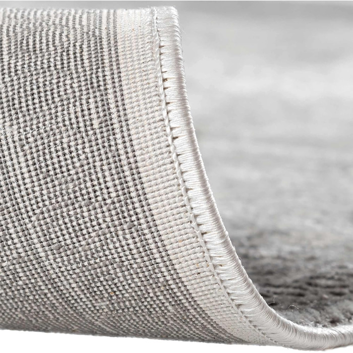 Килимове покриття Mynes Home з коротким ворсом бежевого кольору - Абстрактний геометричний візерунок - Килимове покриття для передпокою, спальні - Тканий килим у вінтажному стилі для стильної атмосфери - Розмір 80x150 см (80 x 300 см, сірий)