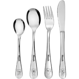 Дитячий набір столових приборів Kinderbesteck з гравіюванням імені (Коала)