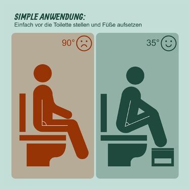 Підставка для ніг під час сидіння на унітазі Relaxdays, бамбук та метал