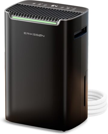 Електричний осушувач повітря з LED-дисплеєм, таймером та захистом від дітей | Здатний видалити 16л вологи на добу | Для приміщень до 70м² | Енергоефективний осушувач з датчиком вологості | Білий (20л - Чорний)