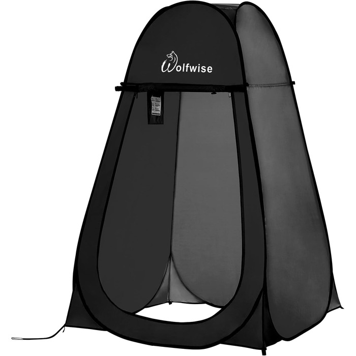 Намет для душу WolfWise Pop-Up – для кемпінгу, пляжу, відпочинку на природі, 190 см, чорний/зелений/синій