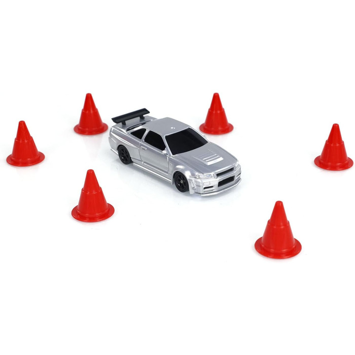 RC Автомобіль 1/43 Масштаб Готовий до Гонок Дрифт 4WD Радіокерування Зі Світловою Системою Сірий