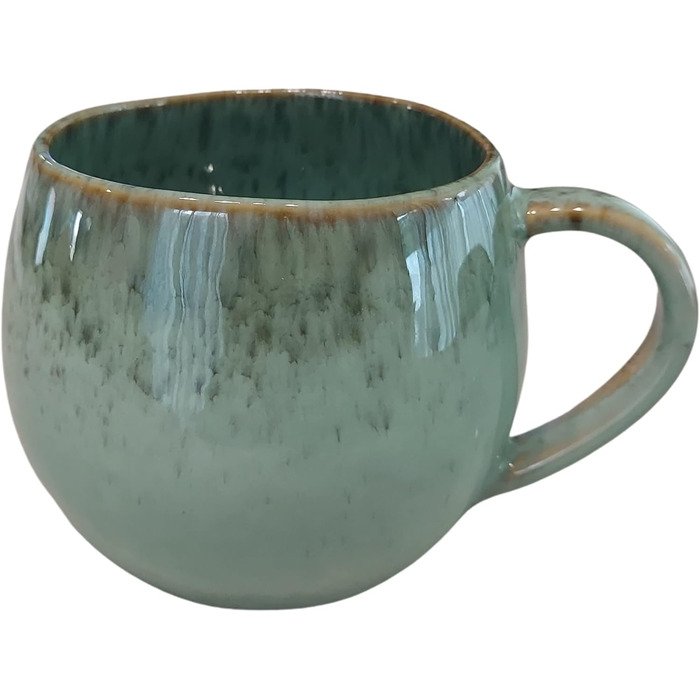 Чашка з ручкою, фаянсова кераміка, ідеально підходить для кави, молока, чаю та шоколаду, придатна для миття в посудомийній машині та мікрохвильовій печі