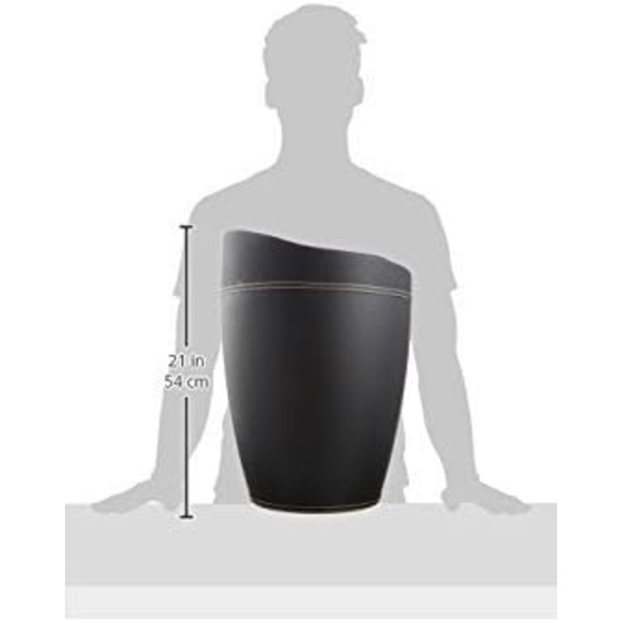 WENKO табурет для ванної кімнати Candy з місцем для зберігання, чорний, ABS-пластик, 20 л, Ø 36 x 50,5 см