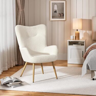 Крісло-мішок Yaheetech з поліестеру, крісло для телевізора, крісло-релакс, біле