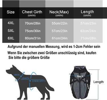 Пальто для собак Vivi Bear водонепроникне 6XL сірий