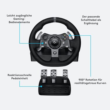 Logitech G29 Driving Force Racing Wheel - Ігровий кермо з Force Feedback для PS5, PS4, PC, Mac. Чорний