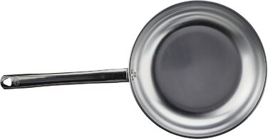 Сковорода Pentole Agnelli з потайною головкою, виготовлена з алюмінію, товщина 5 мм, з ручкою з нержавіючої сталі, сріблясто-сріблясте (32 см)
