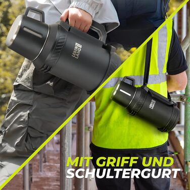 Термос LEBENLANG 2,5 л з чашкою, ситом та ремінцем | Нержавіюча сталь, 24 год зберігання тепла | Термокружка, ізотермос, фляга 2500 мл